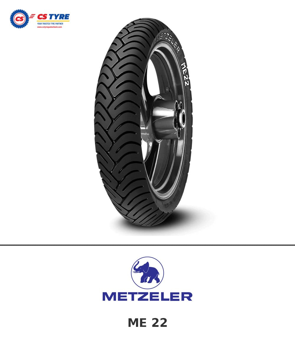 Metzeler ME 22 2.75-18 bike tyre with brand logo