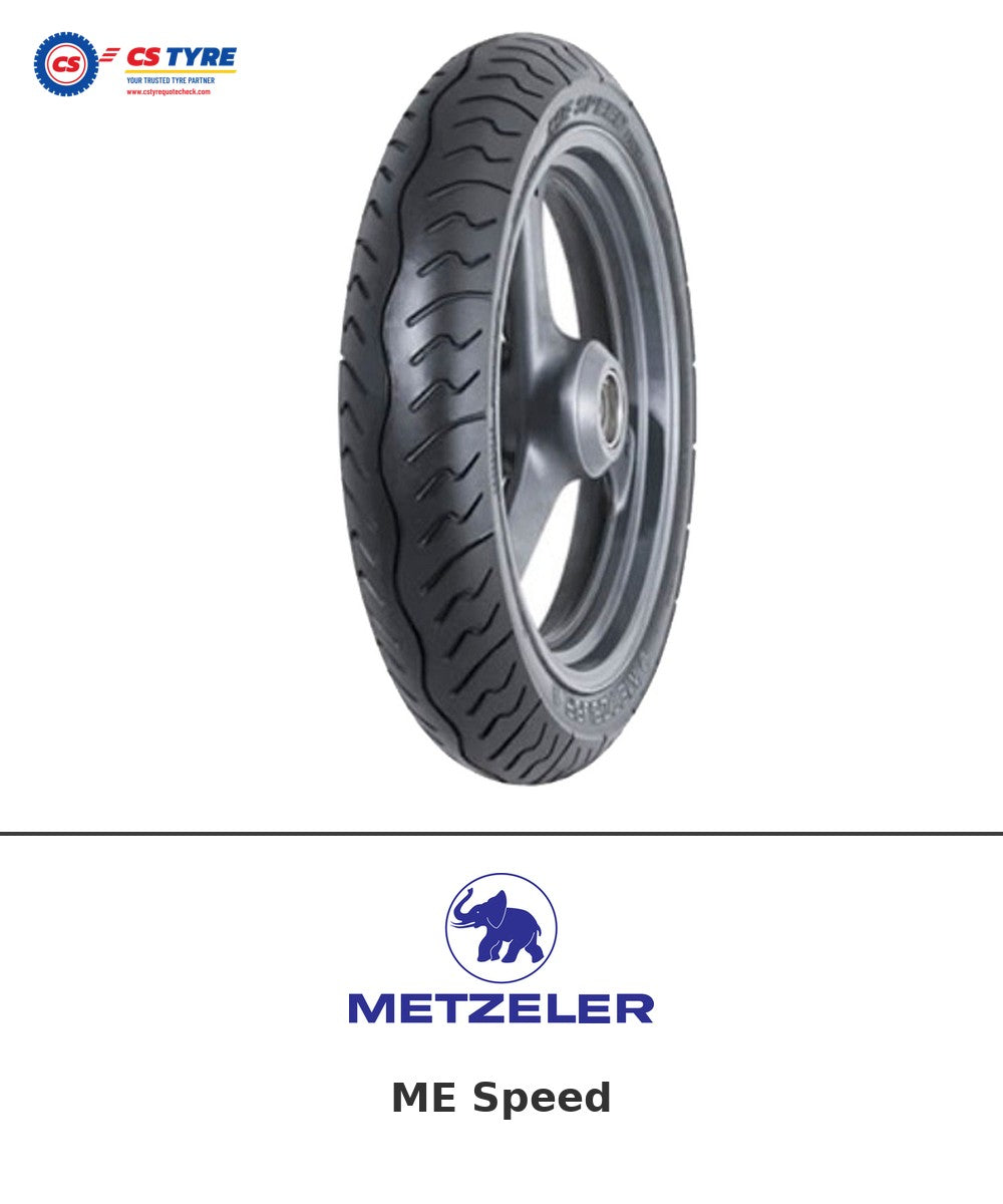 Metzeler ME Speed 90/90-17 bike tyre with brand logo