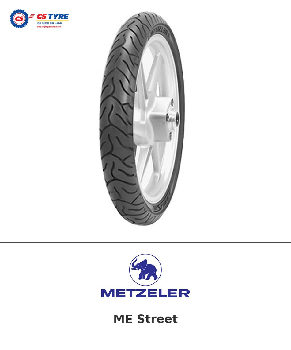 Metzeler ME Street 2.75-17 bike tyre with brand logo