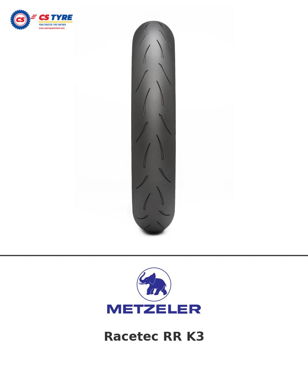 Metzeler Racetec RR K3 190/55-17 bike tyre with brand logo