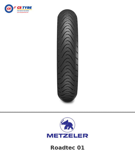 Metzeler Roadtec 01 120/70-17 bike tyre with brand logo