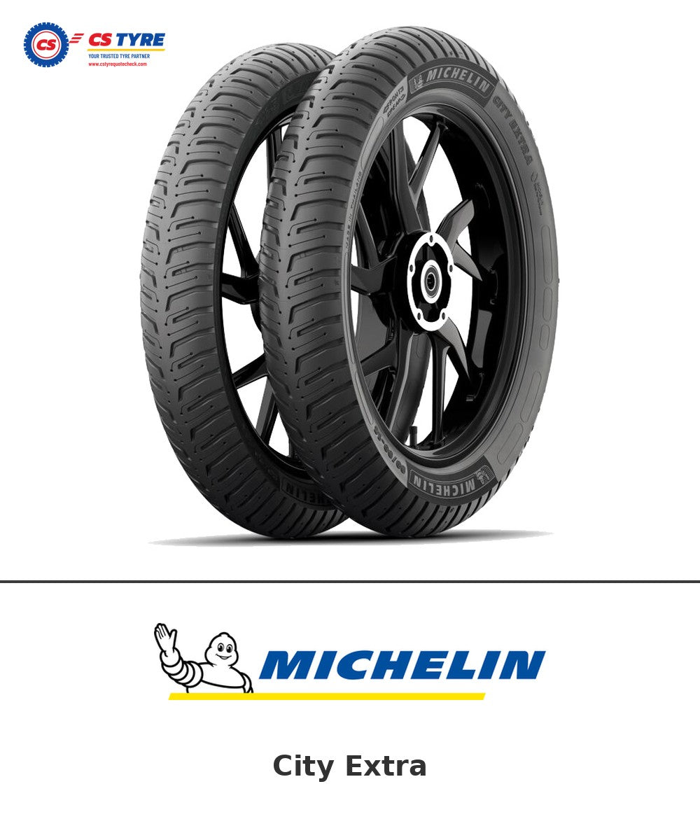 Michelin City Extra 90/100-10 bike tyre with brand logo