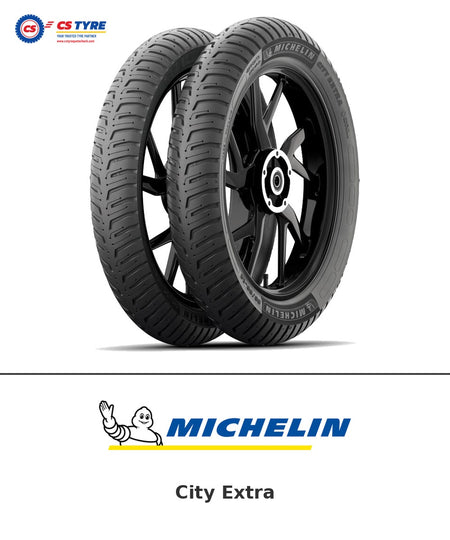 Michelin City Extra 90/90-12 bike tyre with brand logo