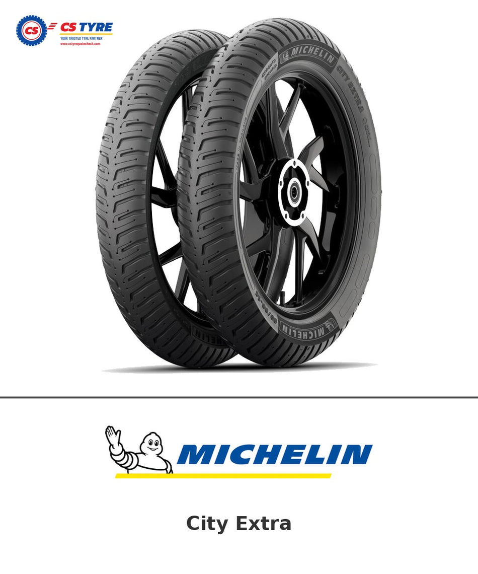 Michelin City Extra 80/100-18 bike tyre with brand logo