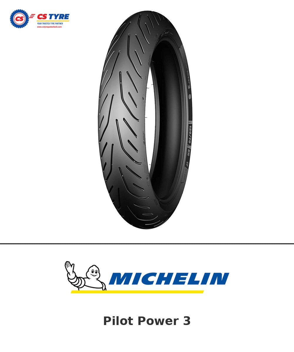 Michelin Pilot Power 3 190/50-17 bike tyre with brand logo