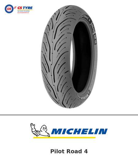Michelin Pilot Road 4 180/55-17 bike tyre with brand logo