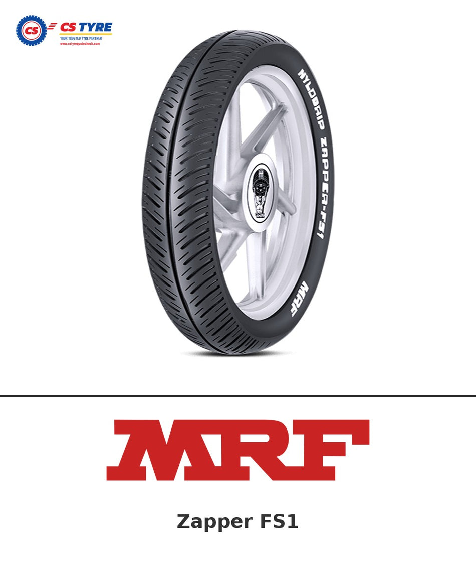 MRF Zapper FS1 80/100-17 bike tyre with brand logo