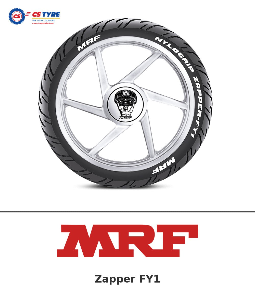 MRF Zapper FY1 90/80-17 bike tyre with brand logo