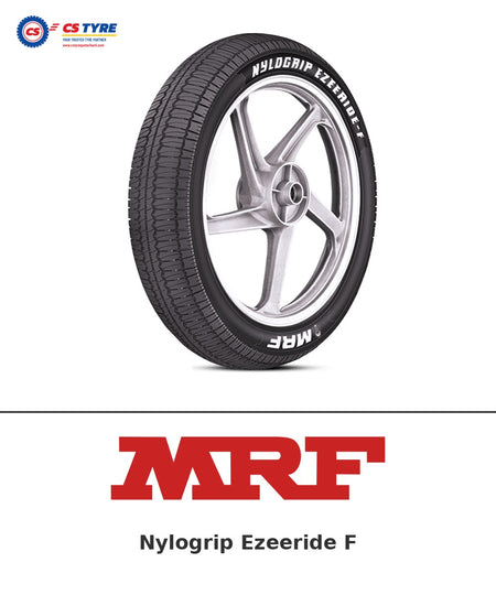 MRF Nylogrip Ezeeride F 80/100-18 bike tyre with brand logo