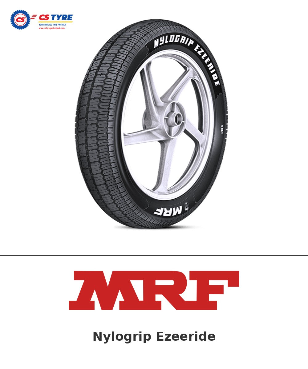 MRF Nylogrip Ezeeride 3.00-17 bike tyre with brand logo