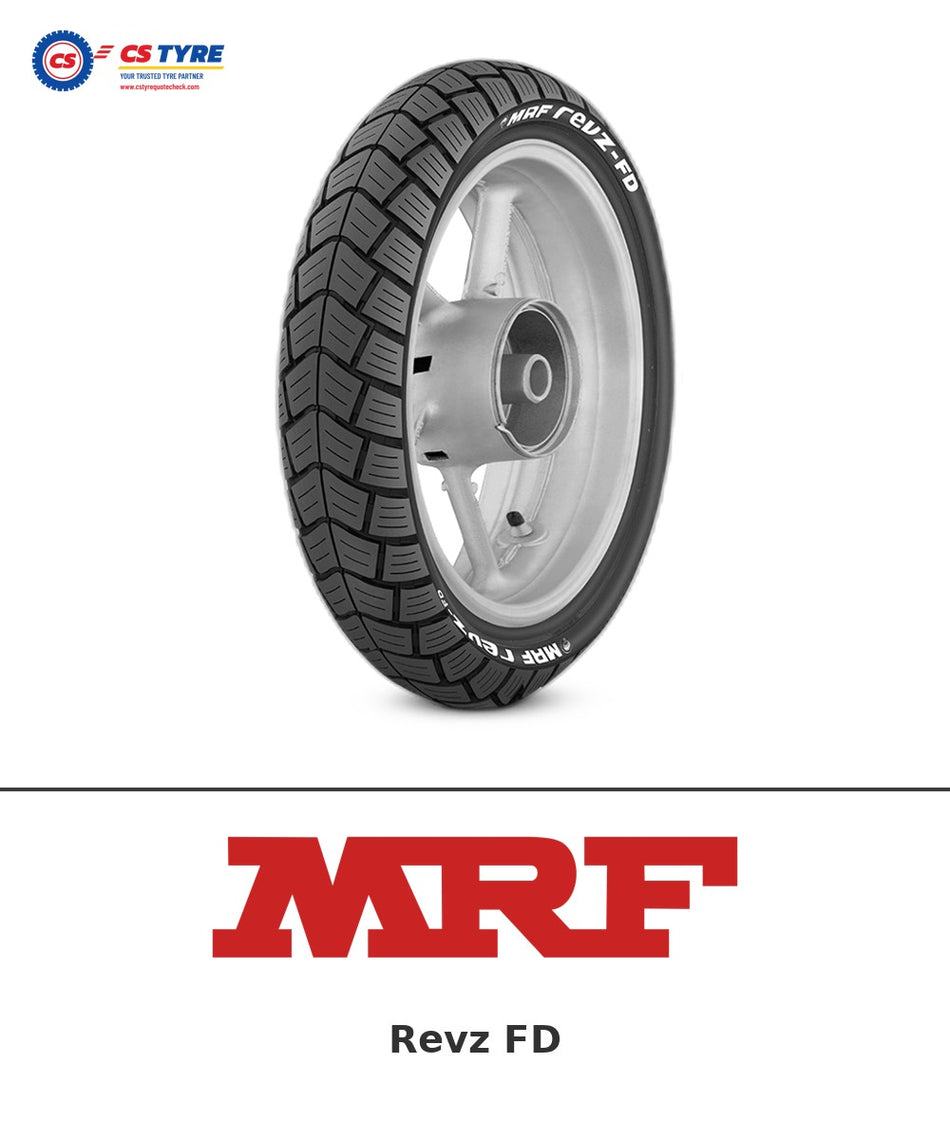 MRF Revz FD 110/70-17 bike tyre with brand logo