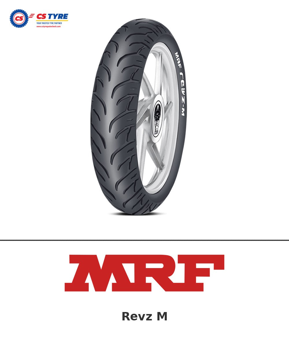 MRF Revz M 140/60-17 bike tyre with brand logo