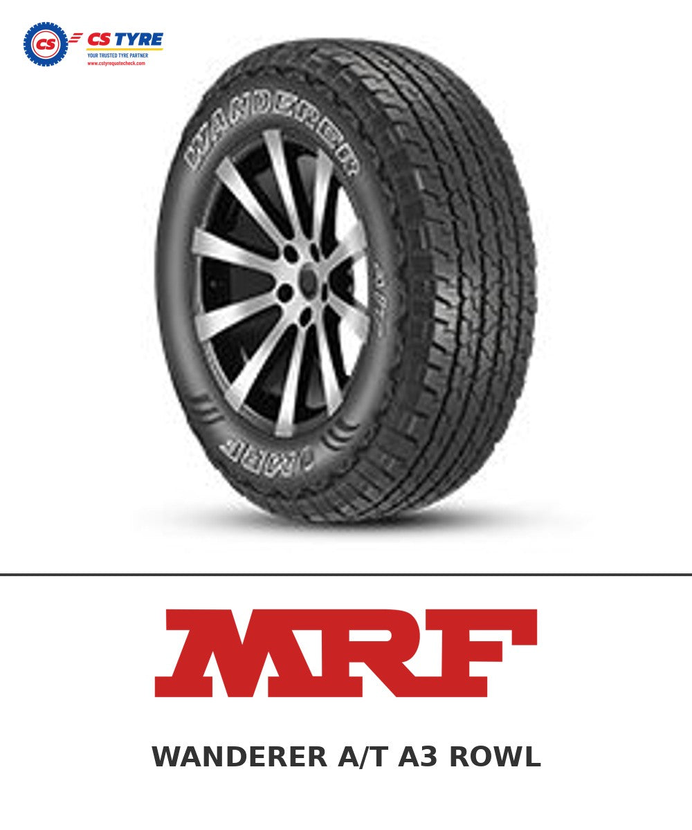 MRF WANDERER A/T A3 ROWL 255/65 R18 111T tyre with brand logo
