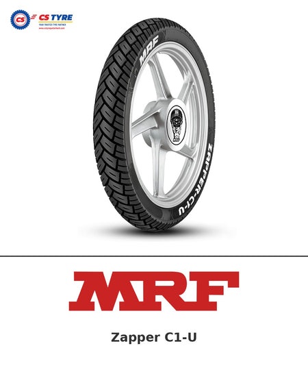 MRF Zapper C1-U 80/100-18 bike tyre with brand logo