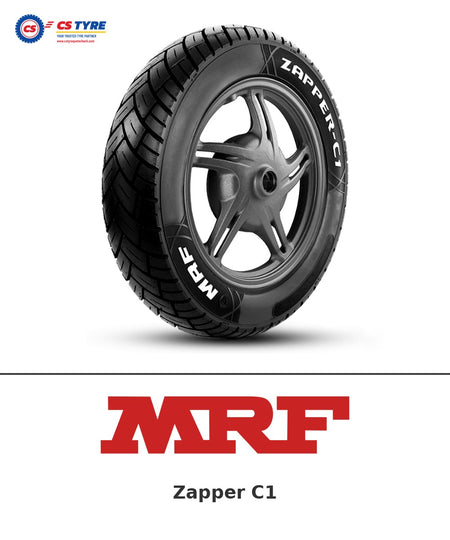MRF Zapper C1 90/100-10 bike tyre with brand logo