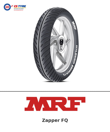 MRF Zapper FQ 80/100-17 bike tyre with brand logo