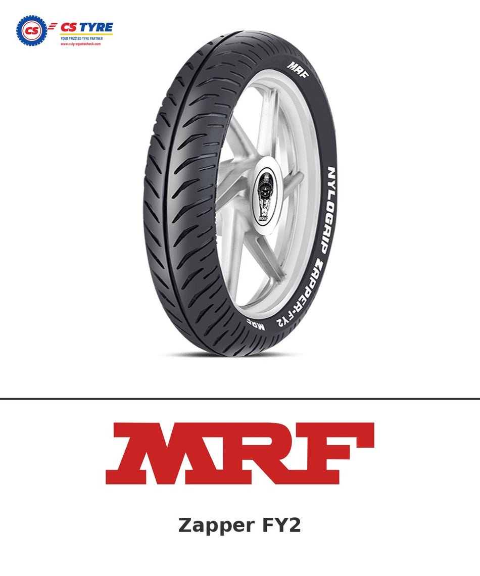 MRF Zapper FY2 100/80-17 bike tyre with brand logo