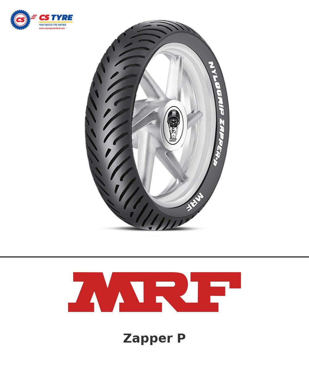 MRF Zapper P 90/90-18 bike tyre with brand logo