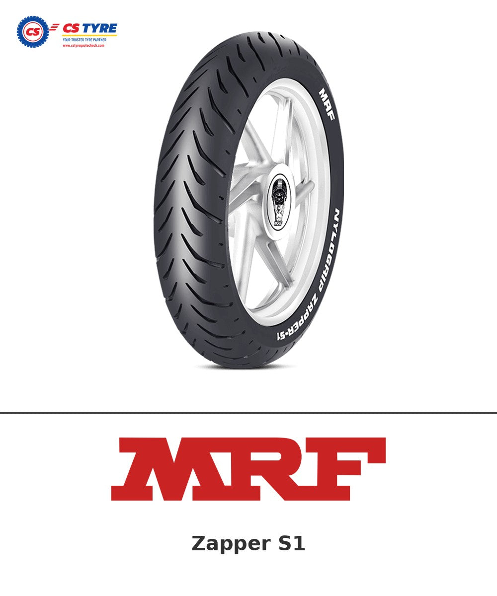 MRF Zapper S1 130/70-17 bike tyre with brand logo