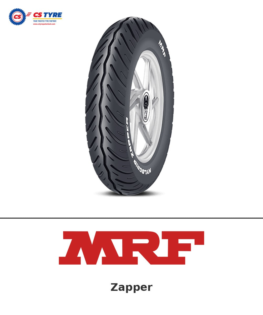 MRF Zapper 120/70-14 bike tyre with brand logo