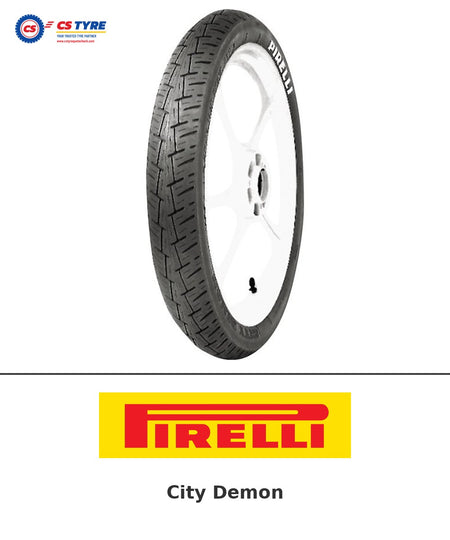 Pirelli City Demon 3.00-17 bike tyre with brand logo