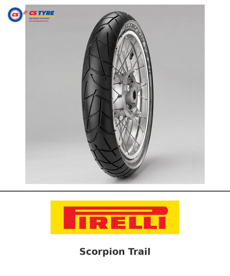 Pirelli Scorpion Trail 90/90-21 bike tyre with brand logo