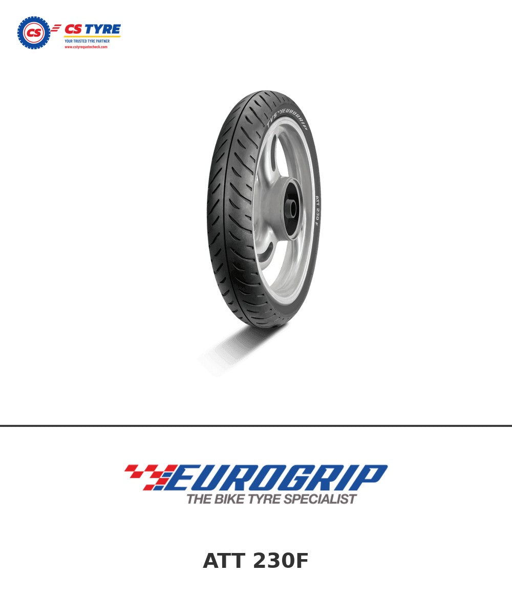 TVS Eurogrip ATT 230F 100/80-17 bike tyre with brand logo