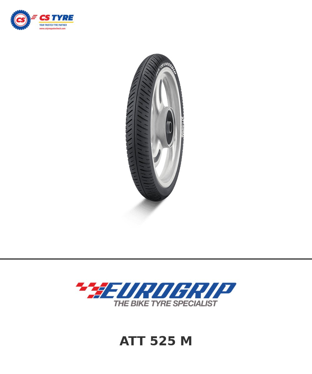 TVS Eurogrip ATT 525 M 80/100-17 bike tyre with brand logo