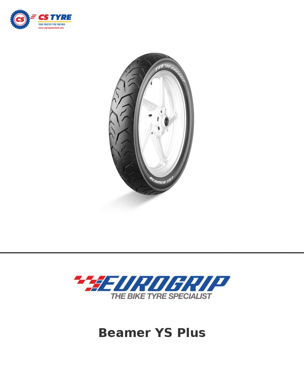 TVS Eurogrip Beamer YS Plus 140/70-17 bike tyre with brand logo