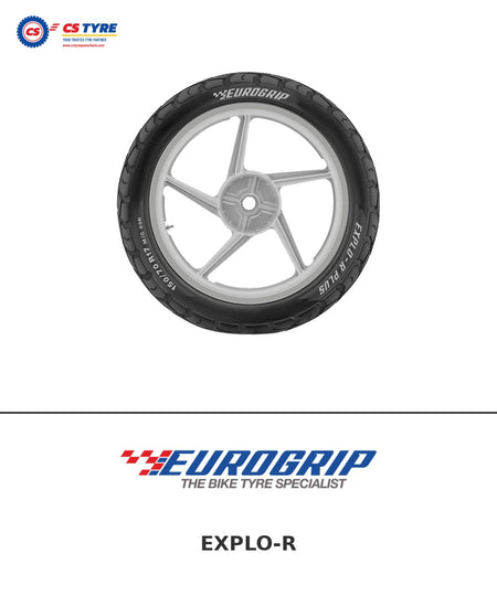 TVS Eurogrip EXPLO-R 110/70-17 bike tyre with brand logo