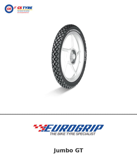 TVS Eurogrip Jumbo GT 80/100-18 bike tyre with brand logo