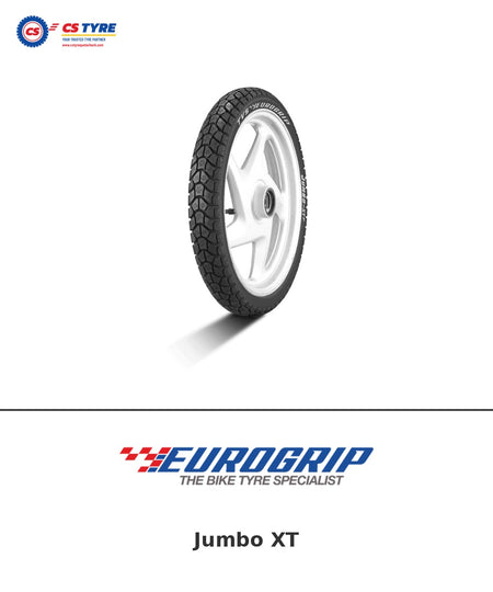 TVS Eurogrip Jumbo XT 80/100-18 bike tyre with brand logo