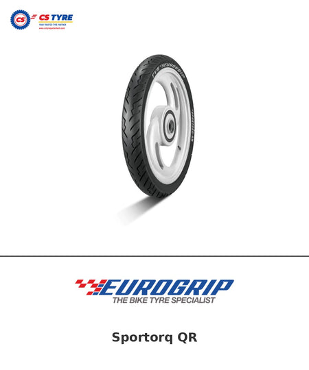 TVS Eurogrip Sportorq QR 2.75-17 bike tyre with brand logo