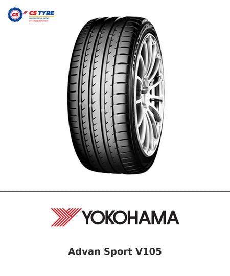 Yokohama Advan Sport V105 275/40 R19 105Y tyre with brand logo